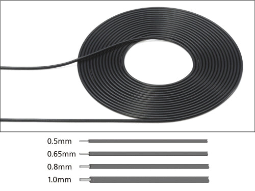 12676 Tamiya CABLE(0.65mm OUTER DIAMETER/BLACK)