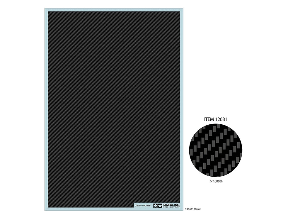 12681 Tamiya 1/24 Carbon Decal Twill Weave Fine