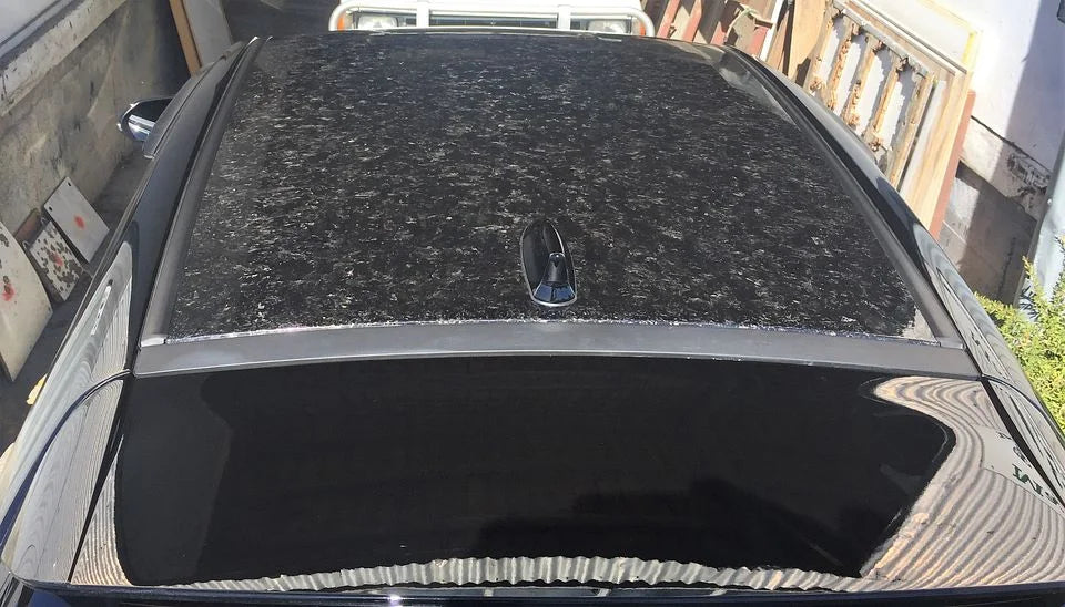 Forged carbon fiber decal -chopped style