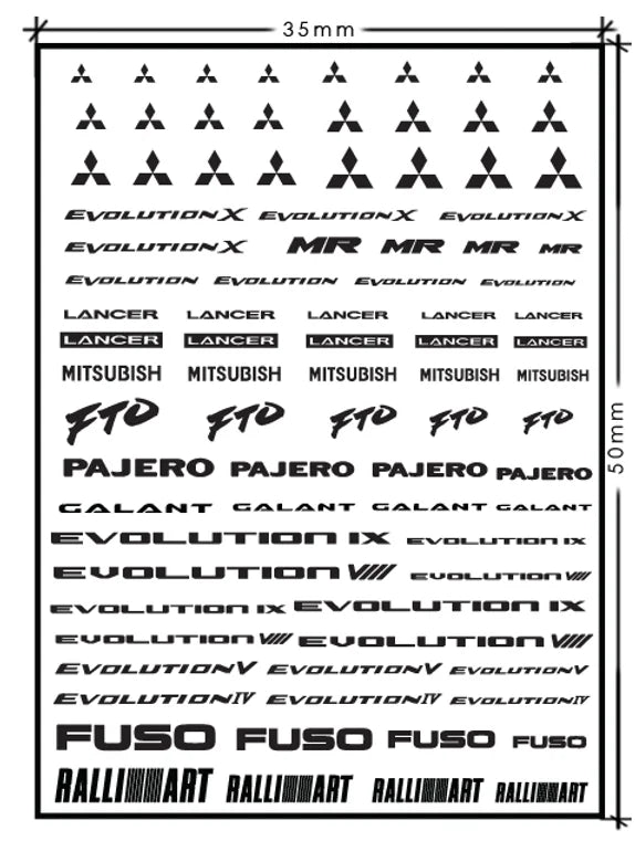 Mitsubishi logo metal sticker