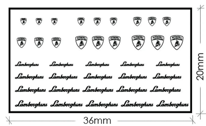 Lamborghini logo metal sticker