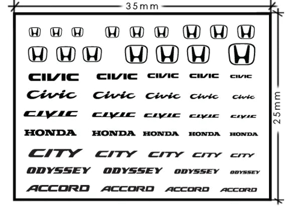 Honda logo metal sticker B