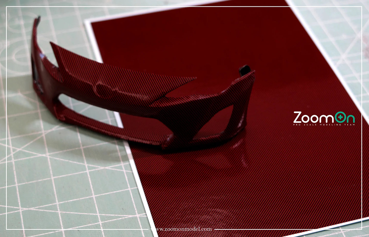 1/24 Red Carbon fiber decal -Twill weave-