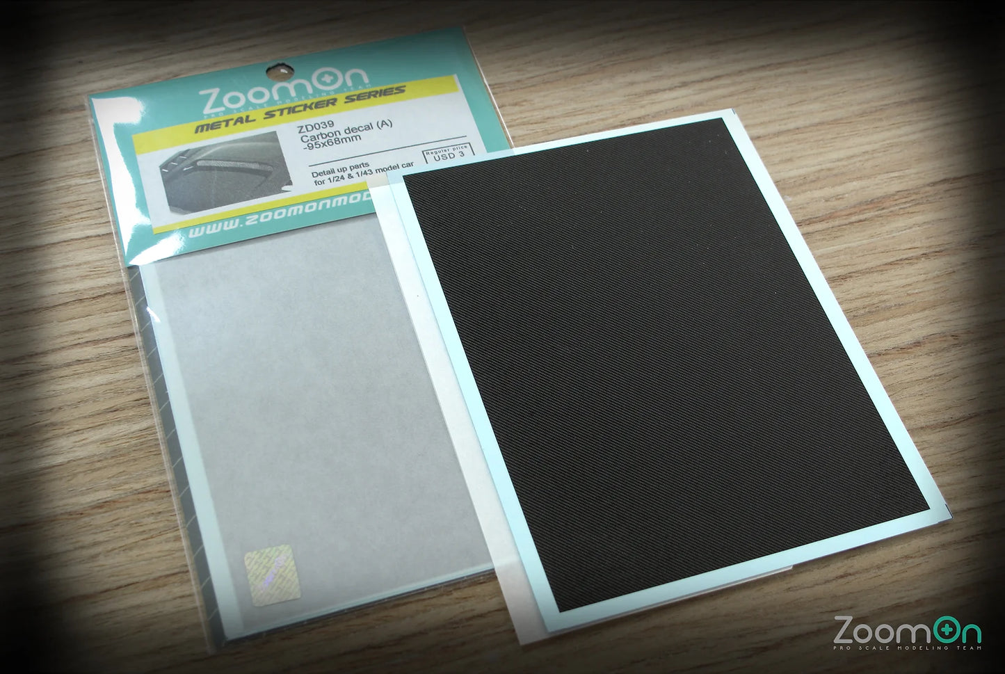 Carbon fiber decal (Large) -Twill weave