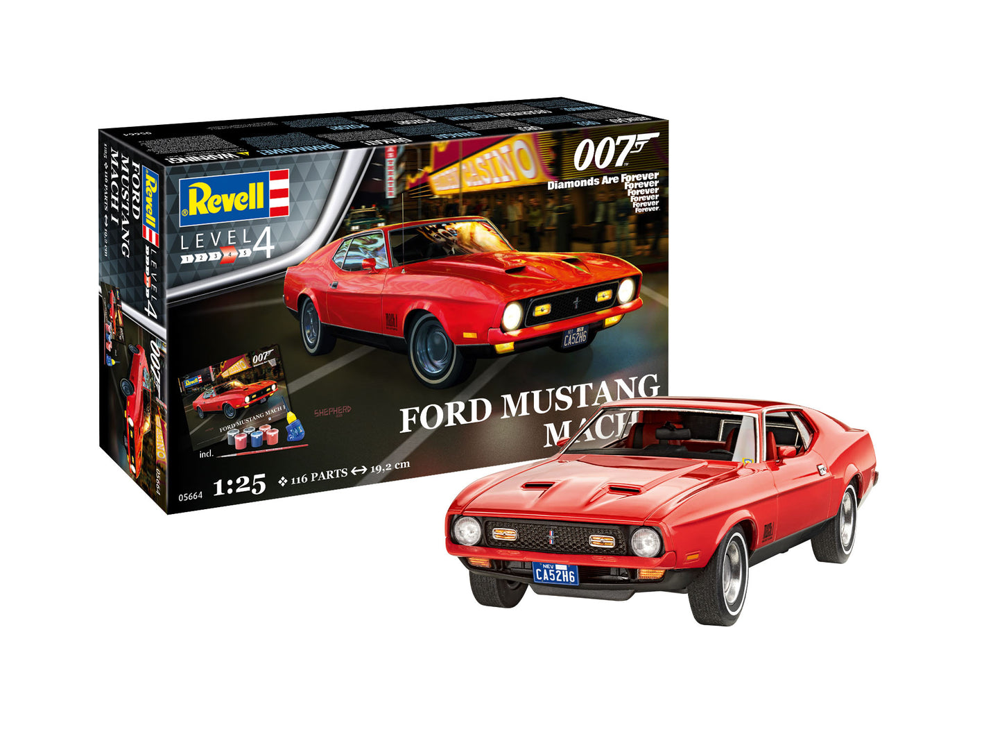 05664 Revell 1/25 Ford Mustang Mach 1 (James Bond 007) "Diamonds Are Forever" Model Kit