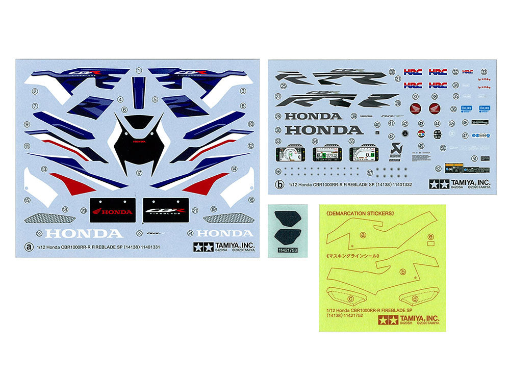 14138 Tamiya 1/12 CBR 1000RR-R Fireblade SP Model Kit