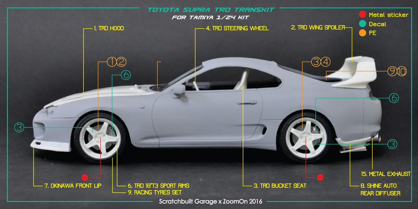 1/24 Toyota Supra (JZA80) TRD Transkit