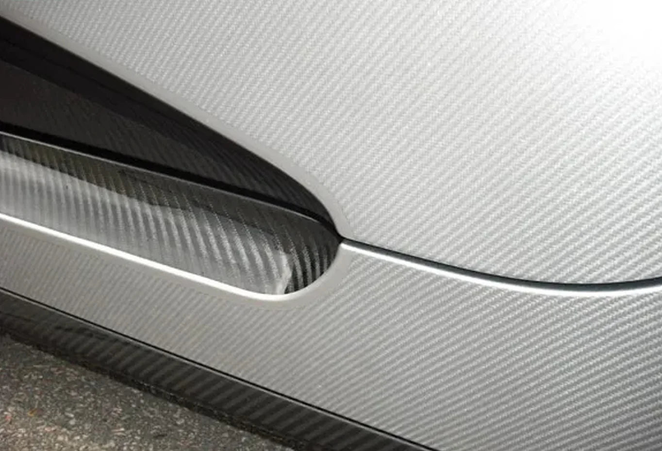 1/24 White carbon fiber decal -Twill weave