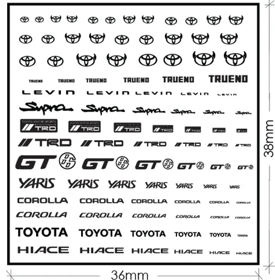 Toyota logo metal sticker