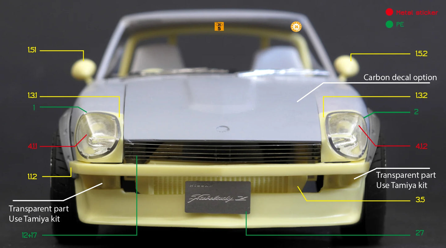 1/24 Nissan Fairlady Z (S30) Transkit
