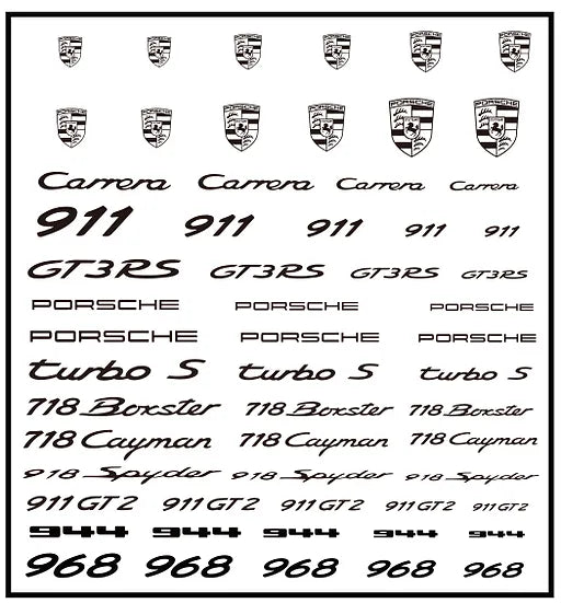 Porsche logo metal sticker