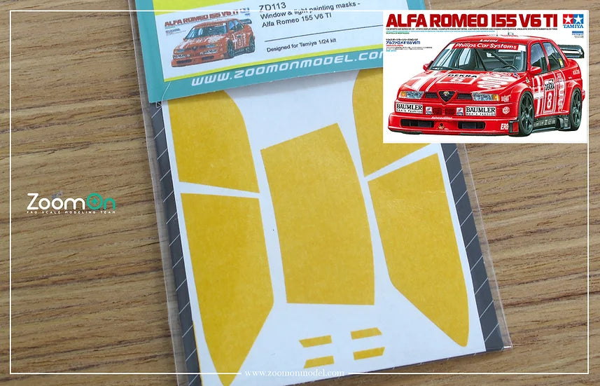 Alfa Romeo 155 V6TI Window and light painting masks