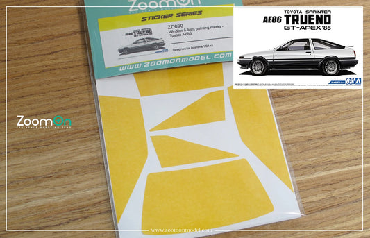 1/24 Toyota AE86 window and light painting masks