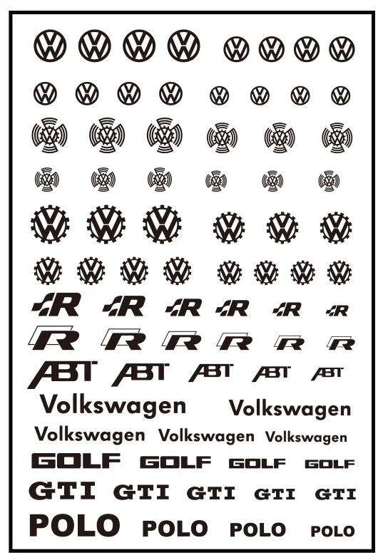 Volkswagen logo metal sticker