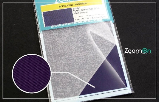 1/24 Purple Carbon fiber decal -Twill weave-