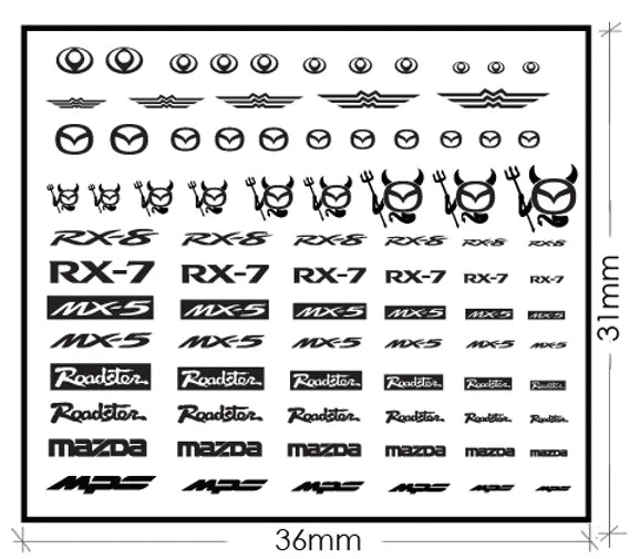 Mazda logo metal sticker