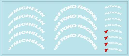 Tyre marking Decal set A 15"-17"