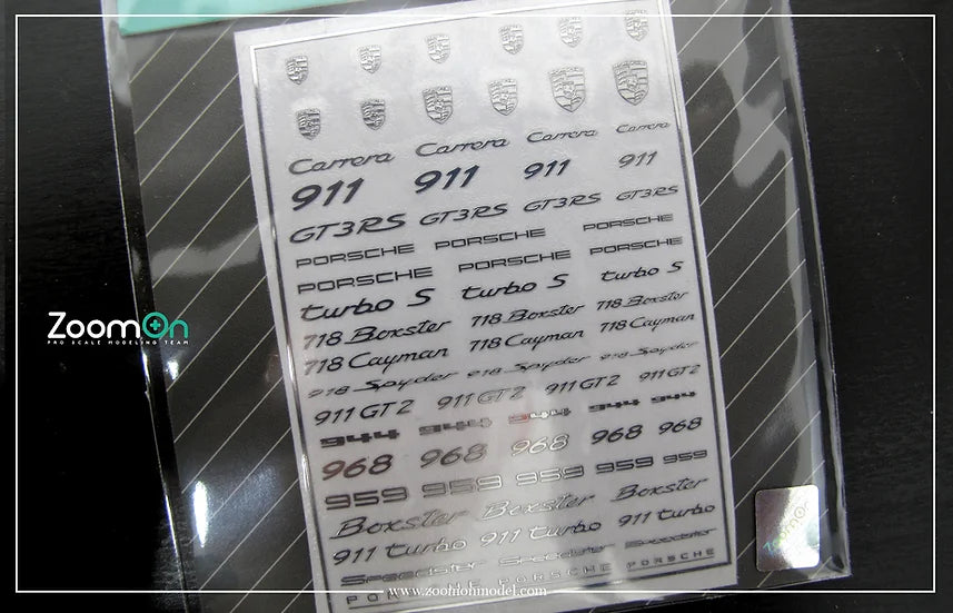 Porsche logo metal sticker