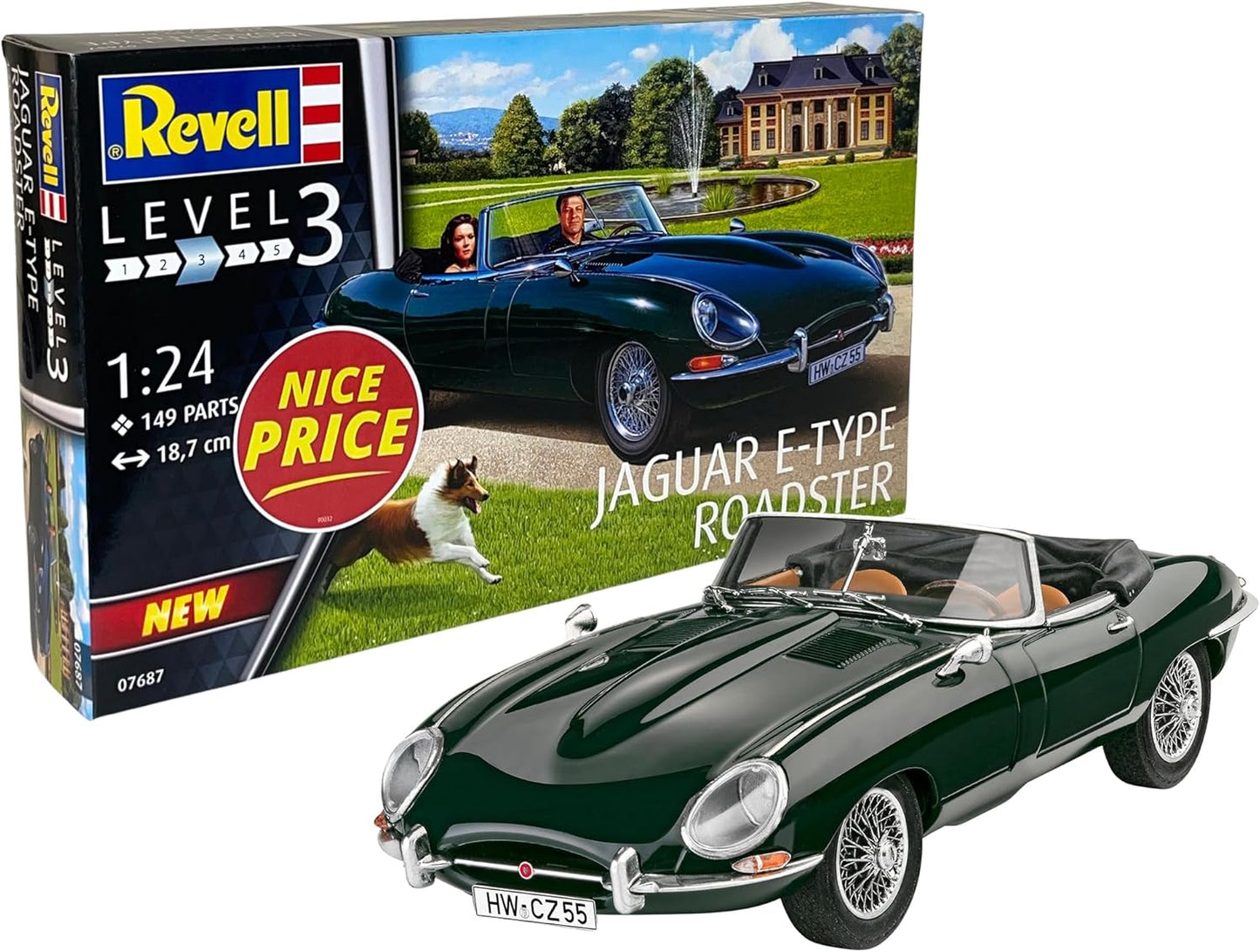 07687 Revell 1/24 Jaguar E-Type Roadster Model Kit
